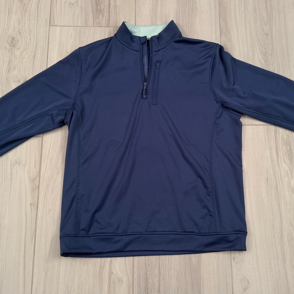 Men’s Vineyard Vines Pullover Zip - Blue Size XL